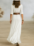 Flowing Clean-Cut Maxi Dress | Day-to-Night & Breezy