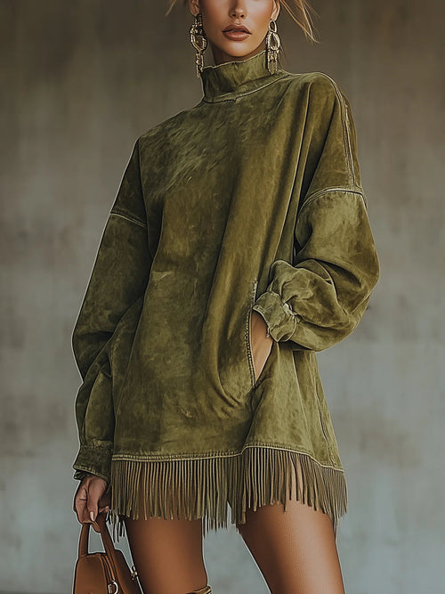 Western-Fringe Versatile Dress | Flowing Silhouette