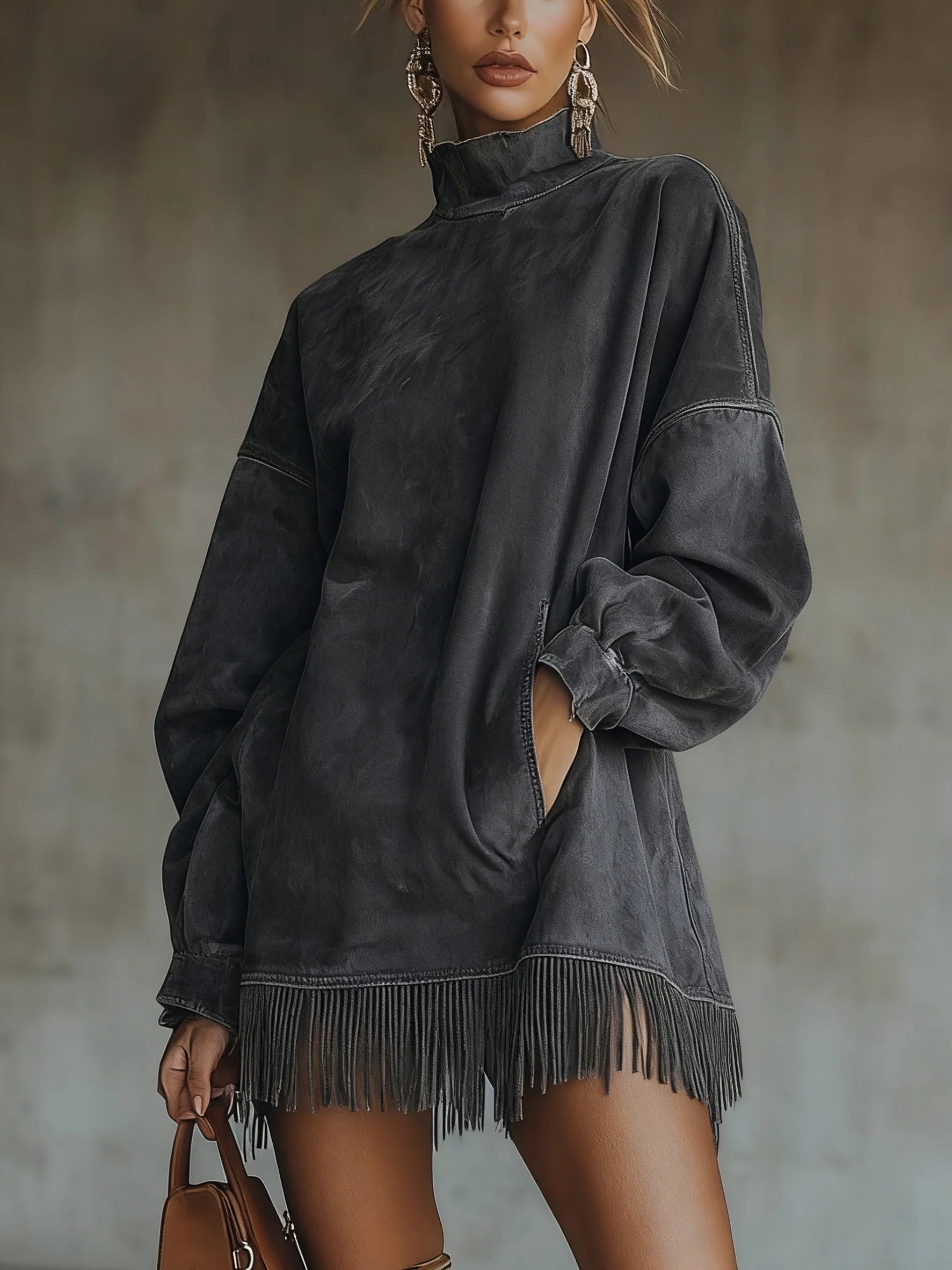 Western-Fringe Versatile Dress | Flowing Silhouette