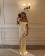 Alicia | Women's Satin Maxi Dress with Open Back Design | Elegant Evening Gown for Unforgettable Occasions