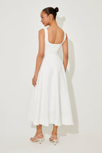 Flowy Clean-Cut Midi Dress for everyday styling