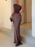 Occasion Classic Maxi Dress with Softly Pleated Silhouette
