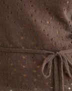 Women's Knit Shift Midi Dress in Brown for Everyday Wear