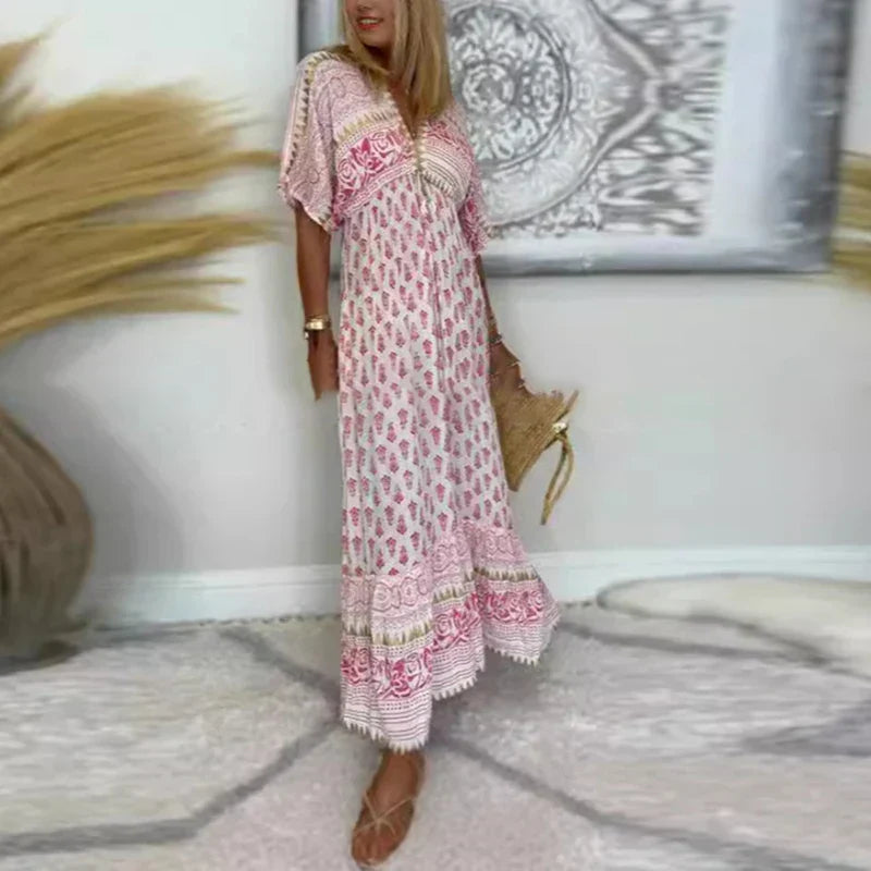 Women's Bohemian Bohemian Print Maxi Dress | Breezy