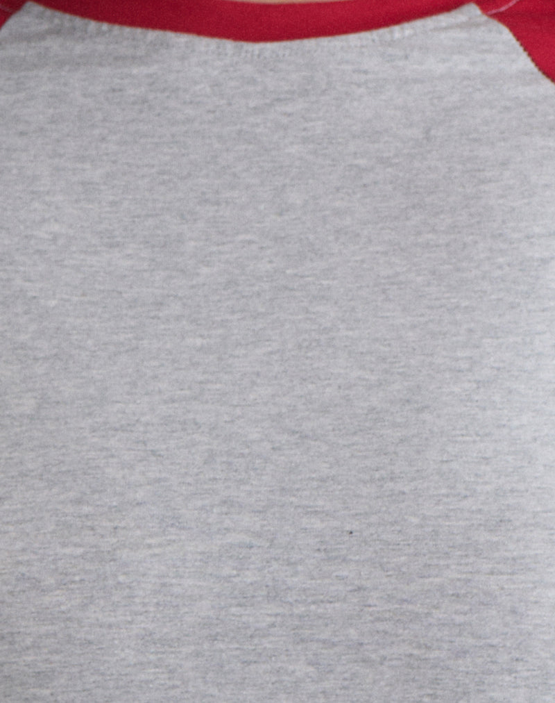 Women's Long Sleeve Bodycon Top in Red for Everyday Wear