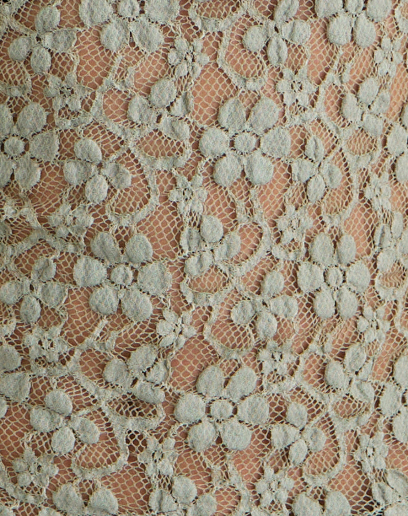 Women's Lace Long Sleeve Top in Green for Everyday Wear
