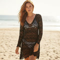 Boho Crochet Beach Cover Up with Deep V-Neckline | Lightweight Design for Effortless Style