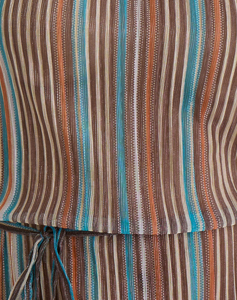 Women's Halterneck Top in Brown Flattering Fit for Everyday Wear