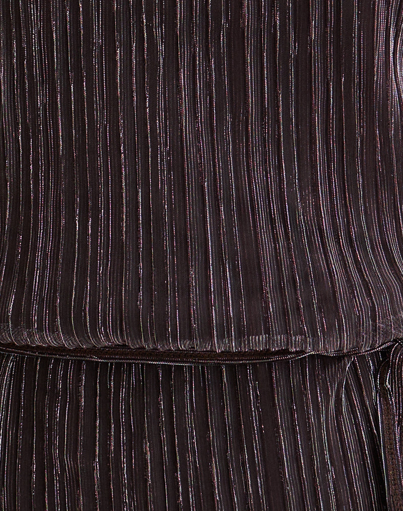Women's Halterneck Top in Brown Flattering Fit for Everyday Wear