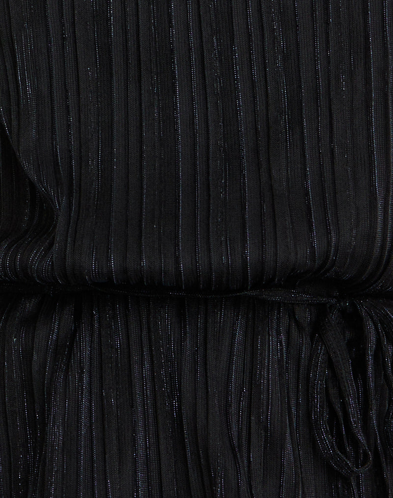 Women's Chiffon Halterneck Top in Black for Everyday Wear