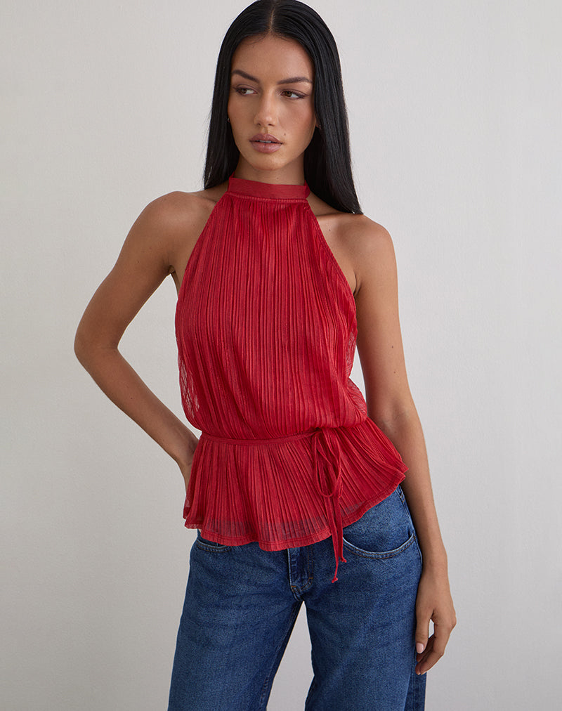 Women's Halterneck Top in R Flattering Fit for Everyday Wear