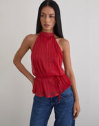 Women's Halterneck Top in R Flattering Fit for Everyday Wear