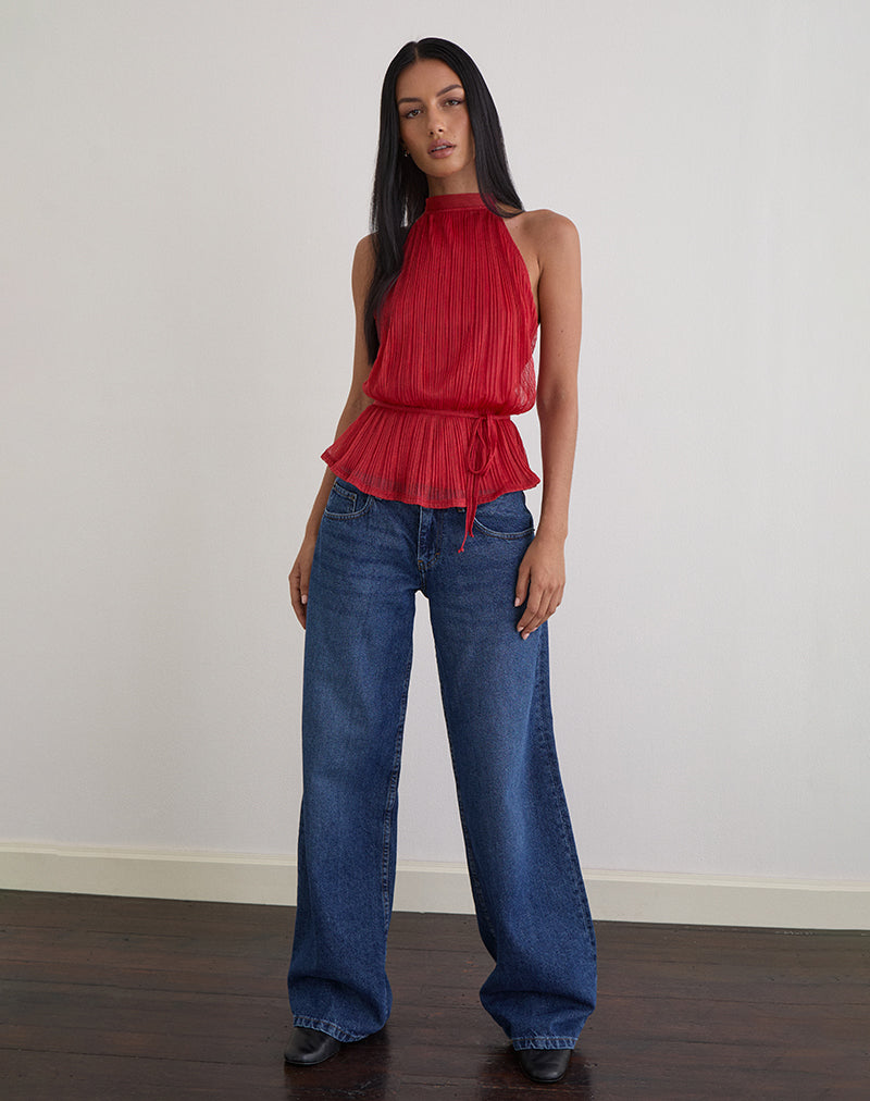 Women's Halterneck Top in R Flattering Fit for Everyday Wear