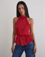 Women's Halterneck Top in R Flattering Fit for Everyday Wear