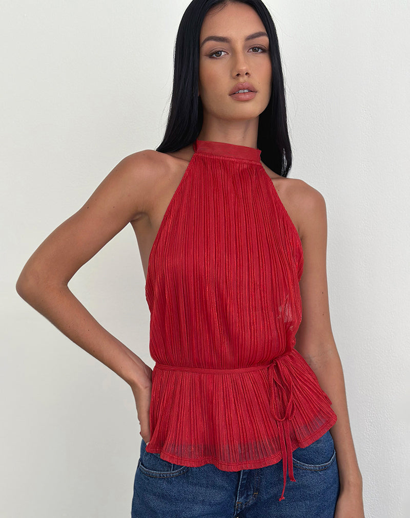 Women's Halterneck Top in R Flattering Fit for Everyday Wear