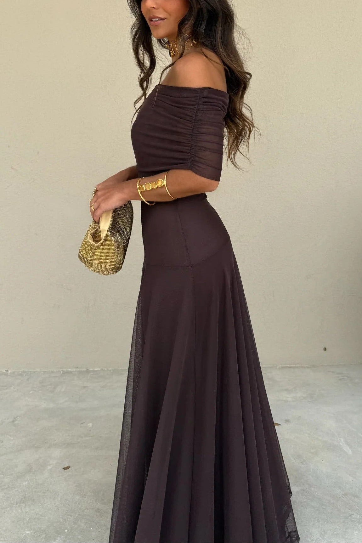 Brittany Collection | Women's Maxi Dress with One-Shoulder Design | Elegant Chiffon for Romantic Summer Occasions