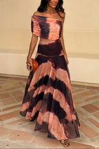 Brittany Collection | Women's Maxi Dress with One-Shoulder Design | Elegant Chiffon for Romantic Summer Occasions
