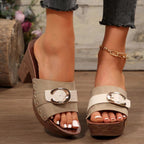 Women's Block-Heel Sandals with Cushioned Sole for All-Day Comfort