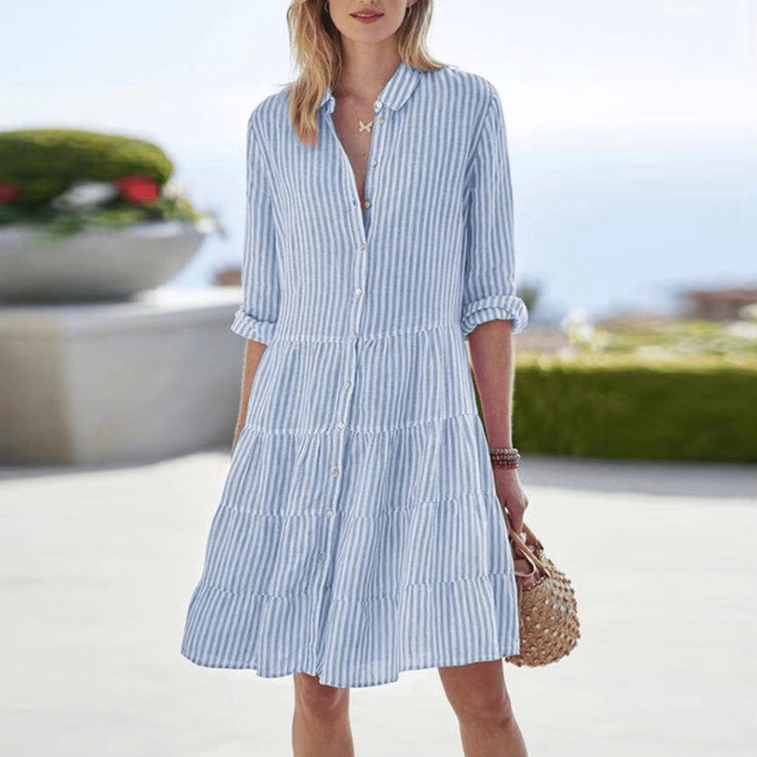 Chic Multi-Stripe Dress for everyday styling