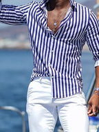 Casual Collection | Men's Shirt with Long Sleeves & Striped Design | Comfortable Fit for Everyday Wear