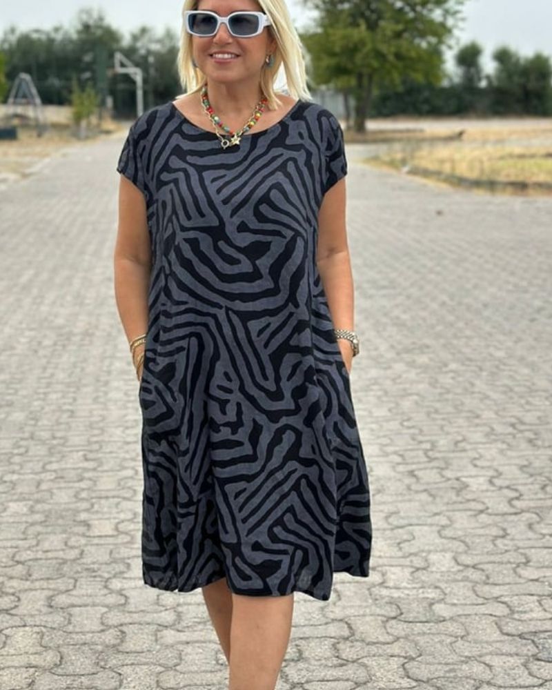Patterned Seasonal Dress | Flowy Silhouette