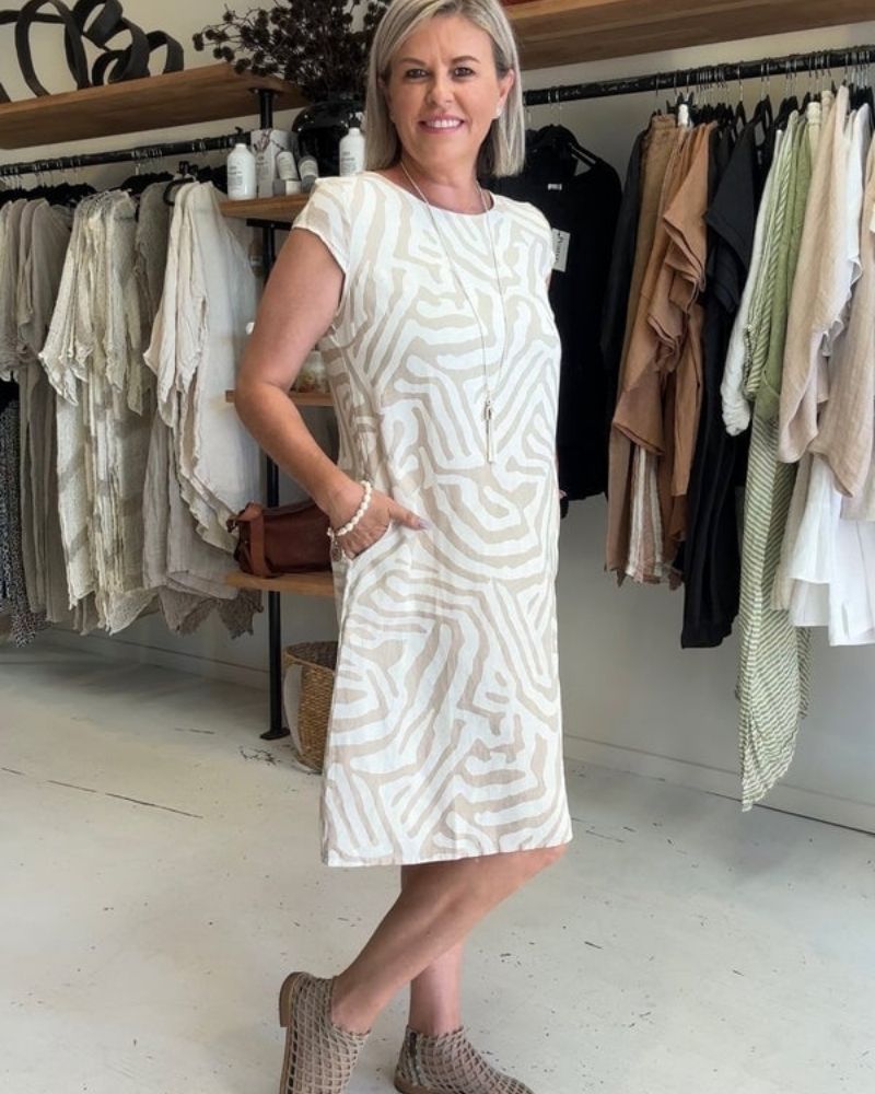 Patterned Seasonal Dress | Flowy Silhouette