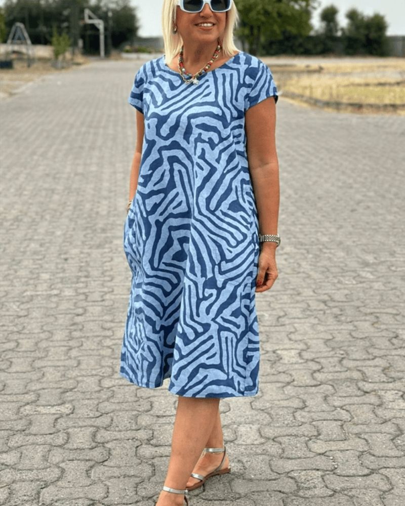 Patterned Seasonal Dress | Flowy Silhouette