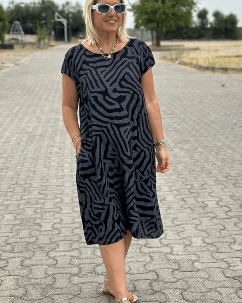 Patterned Seasonal Dress | Flowy Silhouette