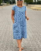 Patterned Seasonal Dress | Flowy Silhouette