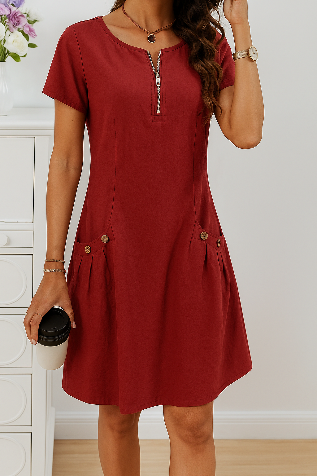 Sleeveless Clean-Cut Dress | Sun-Ready Style
