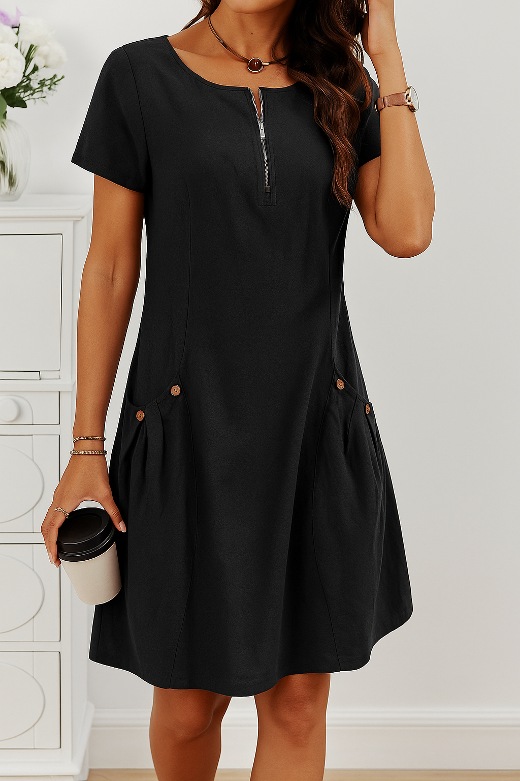Sleeveless Clean-Cut Dress | Sun-Ready Style