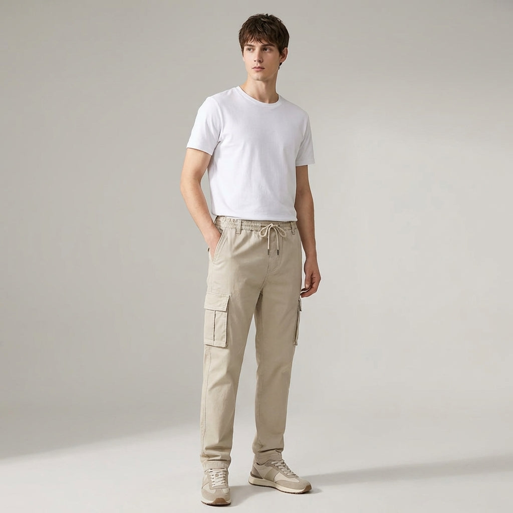 Classic Casual Shorts for Men with Stretch Waistband | Comfortable Cotton Blend for All-Day Wear