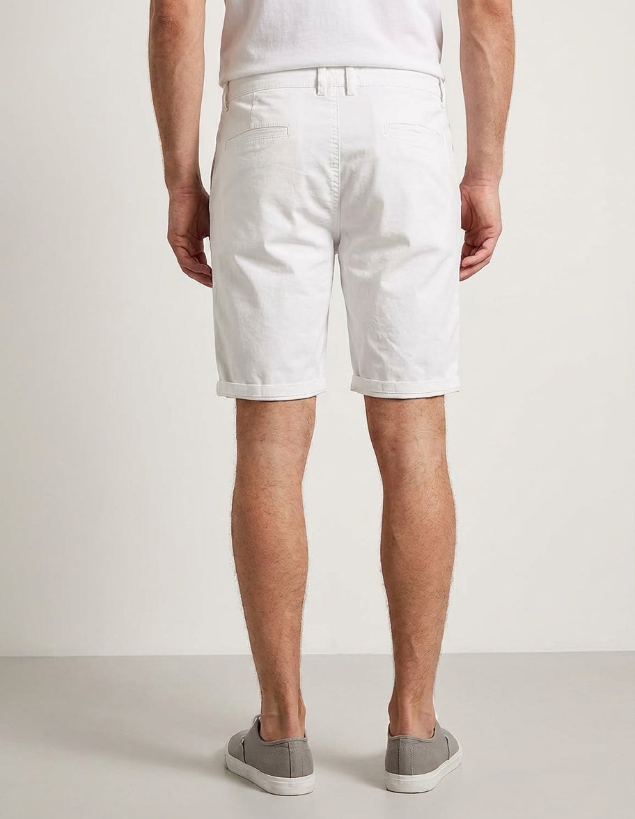 Classic Casual Shorts for Men with Stretch Waistband | Comfortable Cotton Blend for All-Day Wear