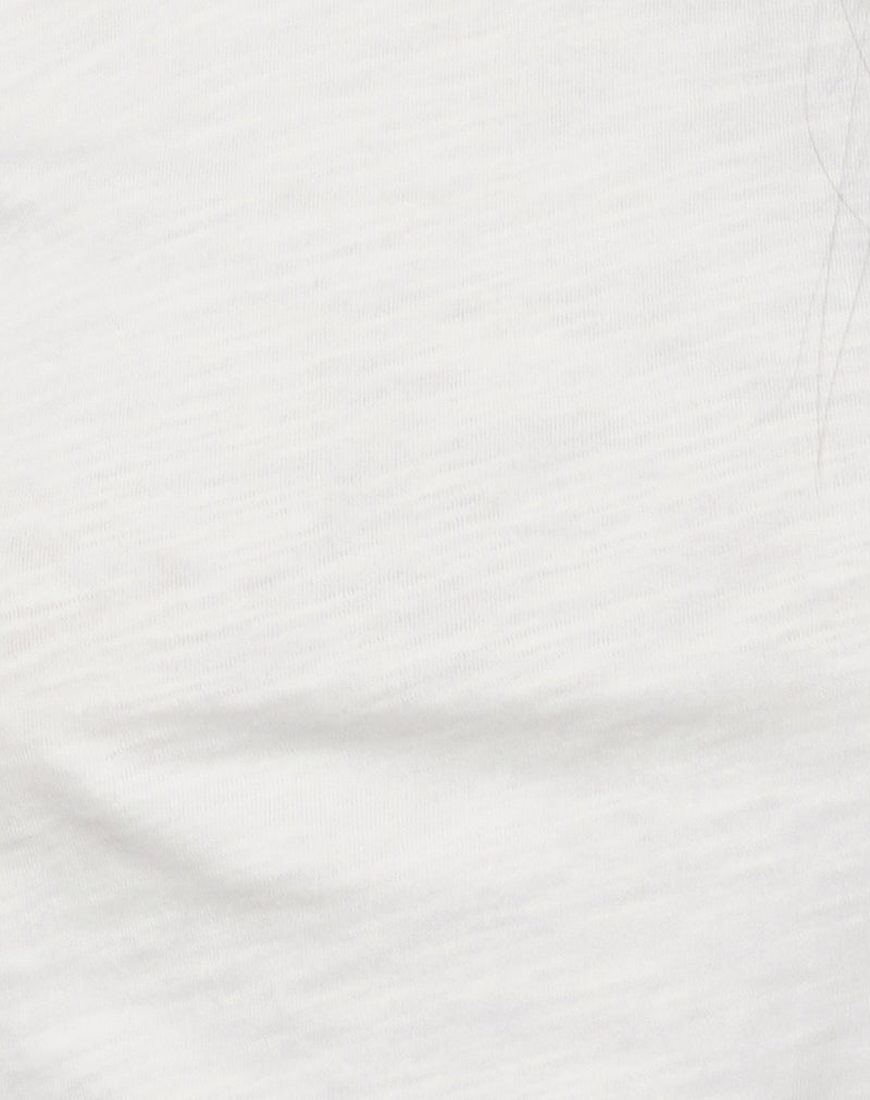 Women's Fitted Tee with Crew Neckline in Ivory for Everyday Wear
