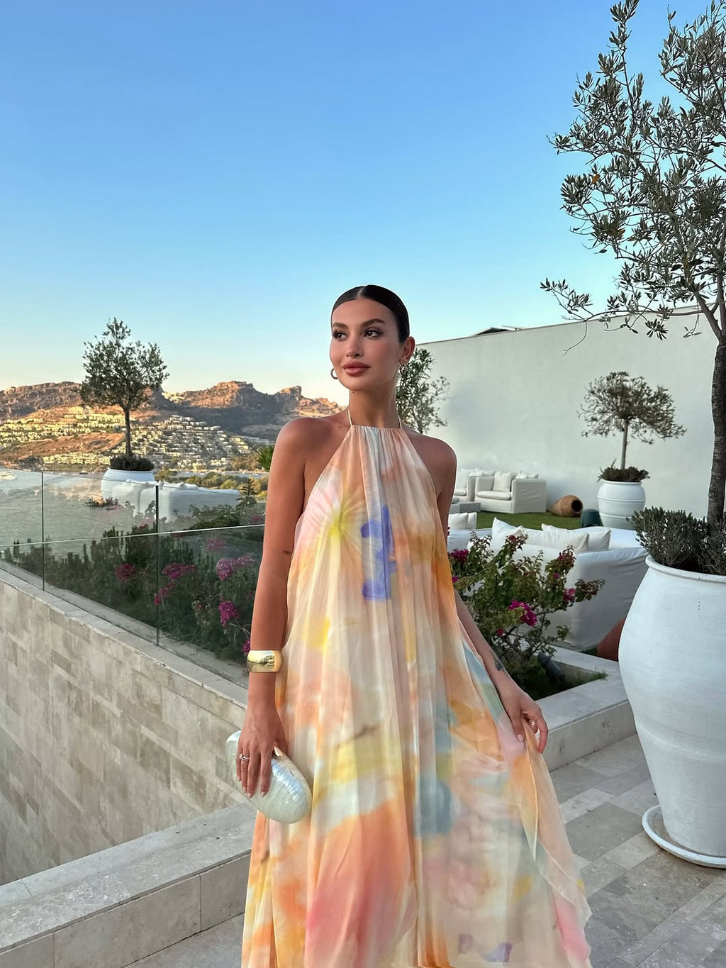 Corinna Collection | Women's Maxi Dress with Halter Neckline | Elegant Summer Dress for Weddings and Events
