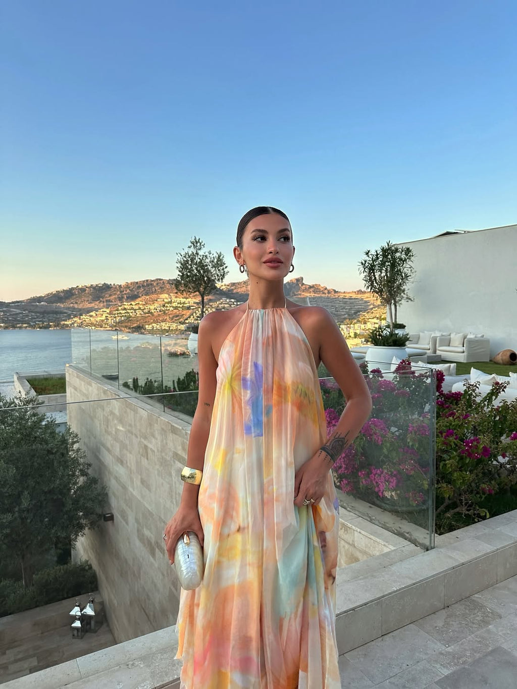 Corinna Collection | Women's Maxi Dress with Halter Neckline | Elegant Summer Dress for Weddings and Events
