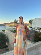 Corinna Collection | Women's Maxi Dress with Halter Neckline | Elegant Summer Dress for Weddings and Events