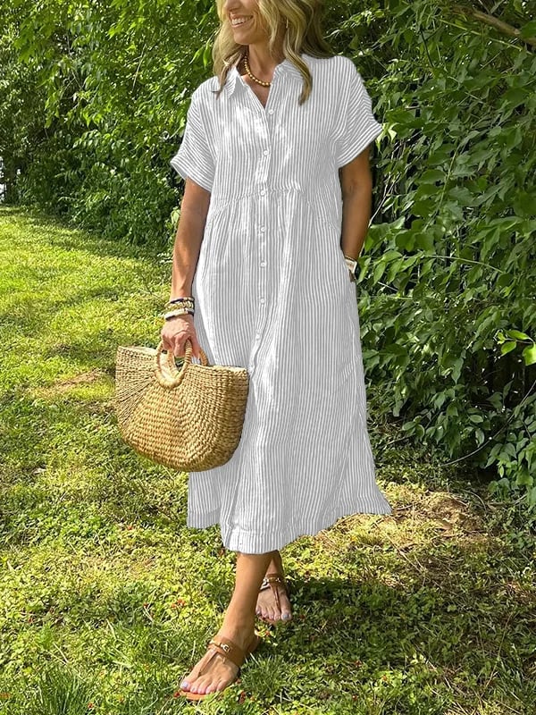 Classic Stripe Everyday Dress | Flowy Silhouette