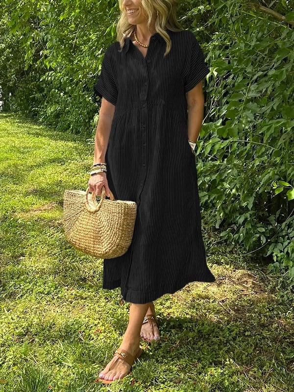 Classic Stripe Everyday Dress | Flowy Silhouette