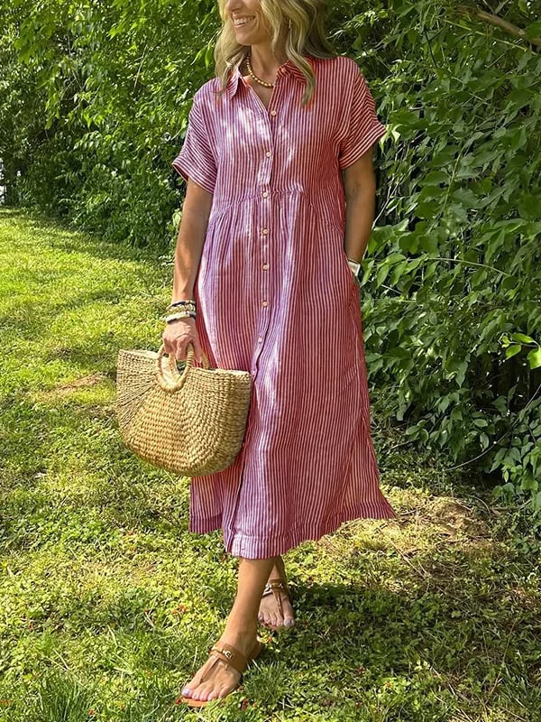 Classic Stripe Everyday Dress | Flowy Silhouette