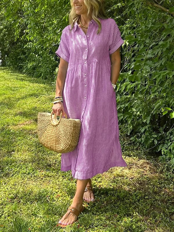Classic Stripe Everyday Dress | Flowy Silhouette