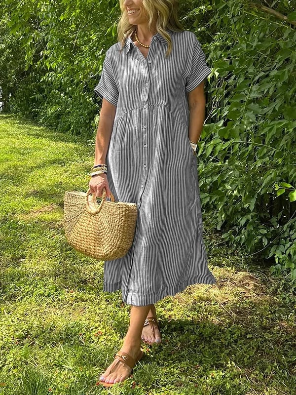 Classic Stripe Everyday Dress | Flowy Silhouette