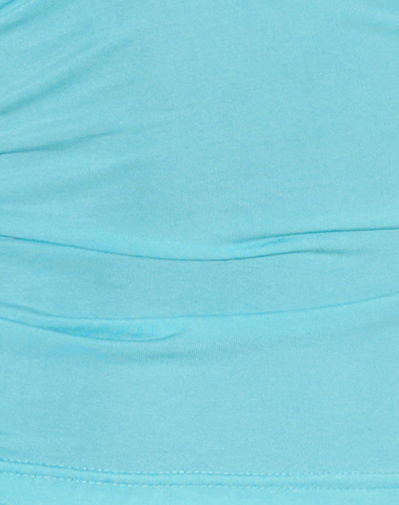 Women's Halterneck Slim Top in Blue for Everyday Wear