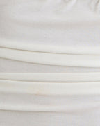 Women's Eco Lyocell Shift Midi Dress with Halterneck in Cream for Everyday Wear