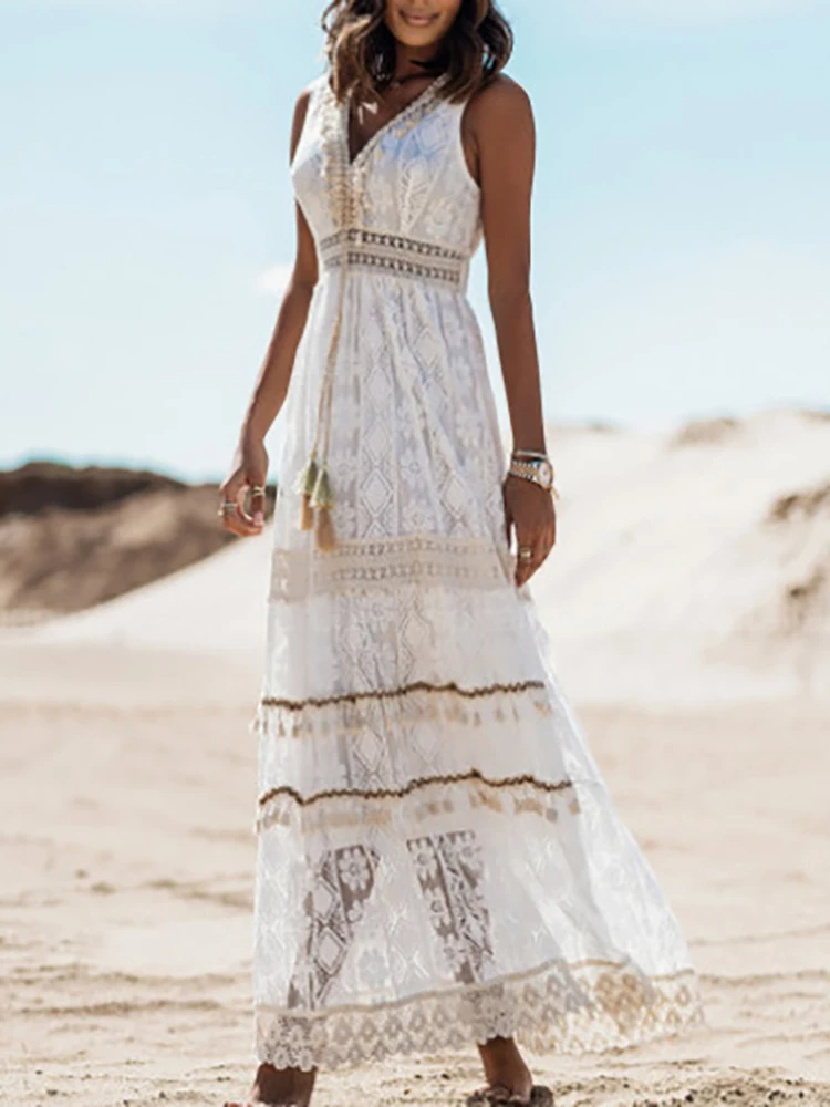 Sleeveless Boho Dress | Free-Spirited Style
