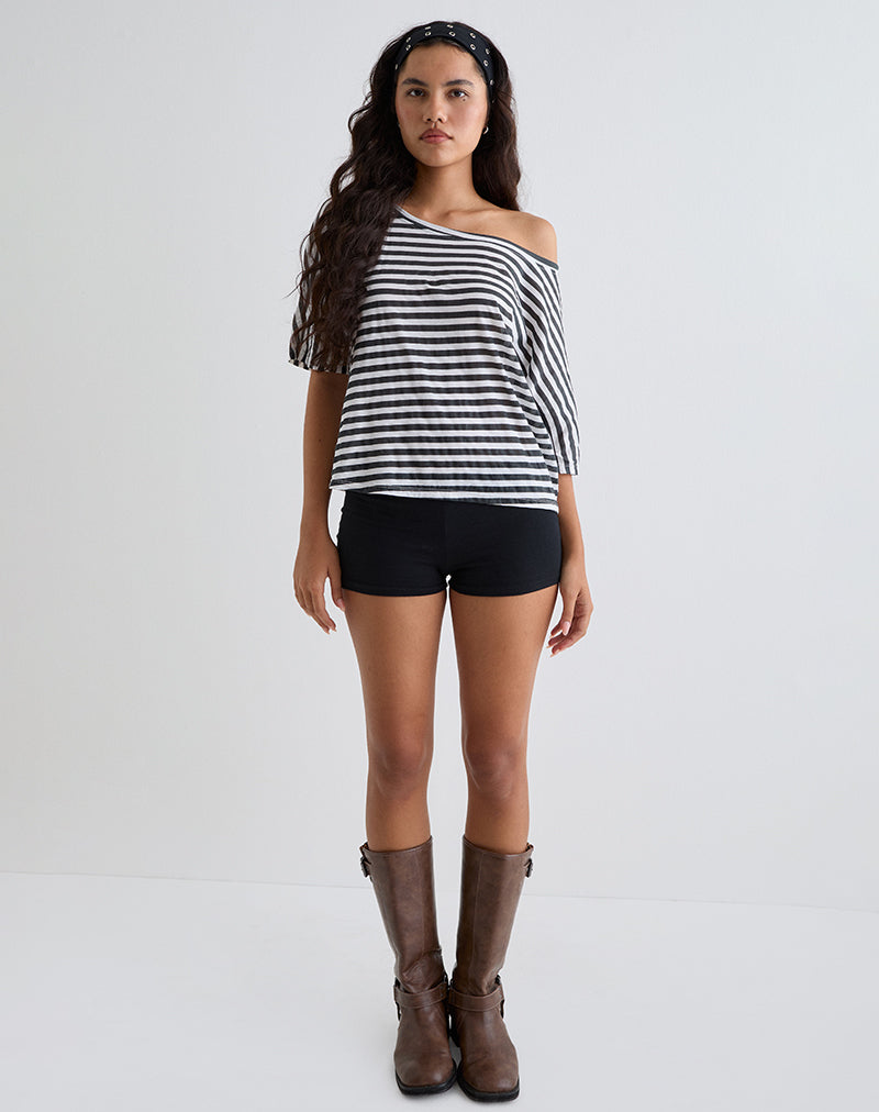 Women's Fashion Oversized Top with Off-Shoulder in Ivory for Everyday Wear