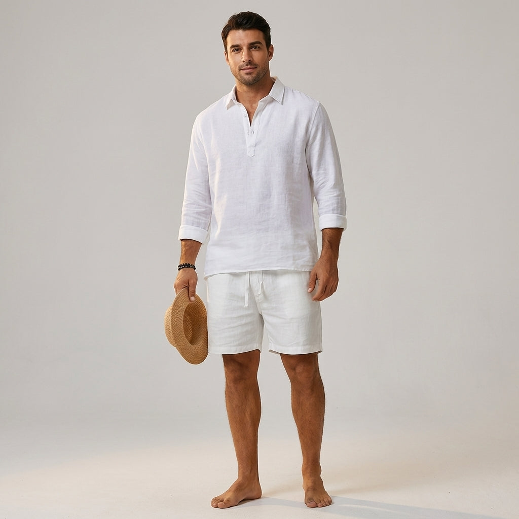 Men's Linen Shorts with Tailored Fit | Breathable Comfort for Summer