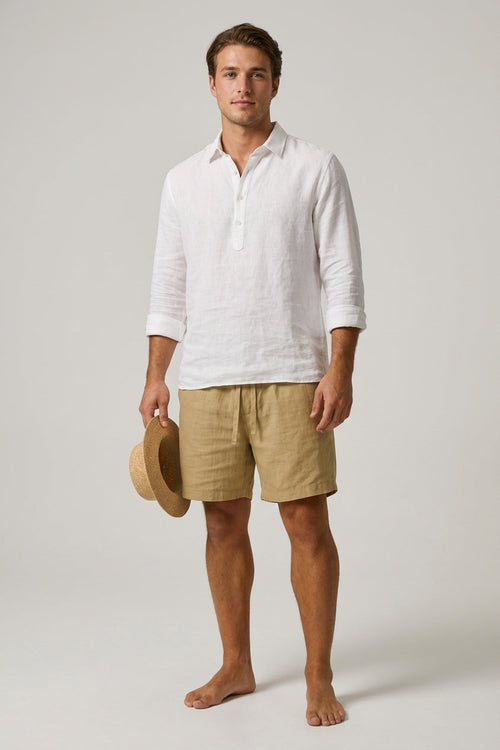 Men's Linen Shorts with Tailored Fit | Breathable Comfort for Summer