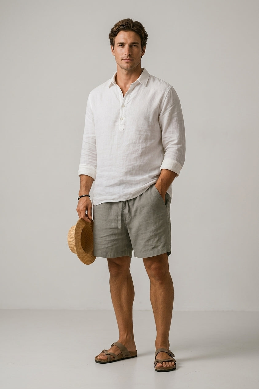 Men's Linen Shorts with Tailored Fit | Breathable Comfort for Summer