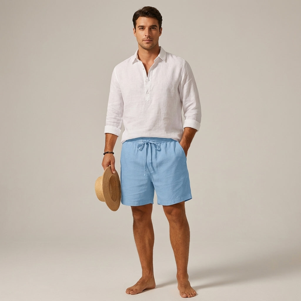 Men's Linen Shorts with Tailored Fit | Breathable Comfort for Summer
